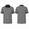 Gray and Black Short-Sleeve Polo Shirt