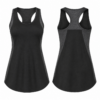 Black and Gray Racerback Activewear Tank Top